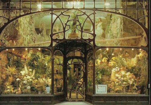 steampunktendencies:Flower-shop, Brussels, designed by Paul Hankar, XIX Century