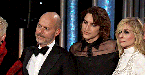 codyfernsource: Cody Fern on stage during the winning speech for The Assassination of Gianni Versace