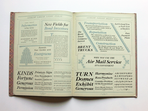 William Ludlow, Italic Typography, 1927. Shown is Aldus Pius Manutius. Ludlow Typography Company. US