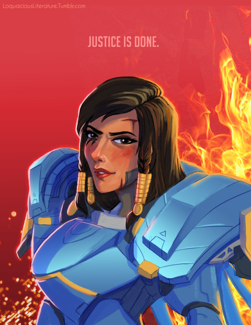 loquaciousliterature:Some action-movie-ish Overwatch prints I whipped up for MetroCon! 