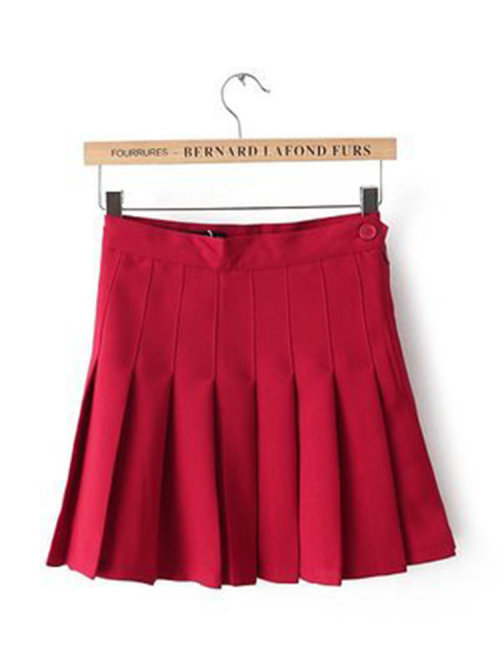 lovelyanifashion:Women Casual Pleated High Waist Mini Skirt Flash Deal up to 60% off!    Discount co