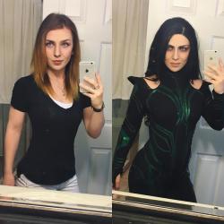 love-cosplaygirls:  Hela Before &amp; After by captainkayceecosplay