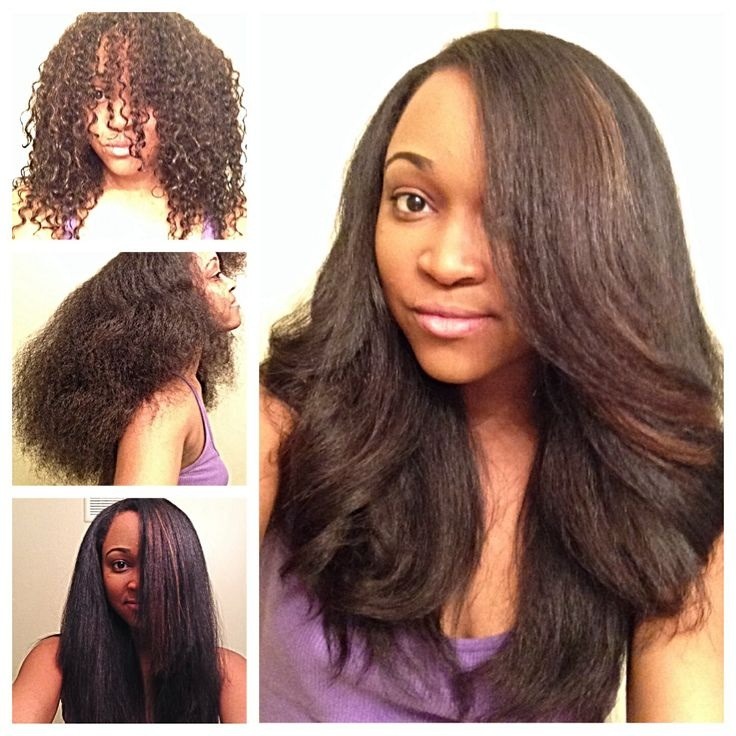 Natural hair glory. — Natural washed curls, blow dried, straightened...