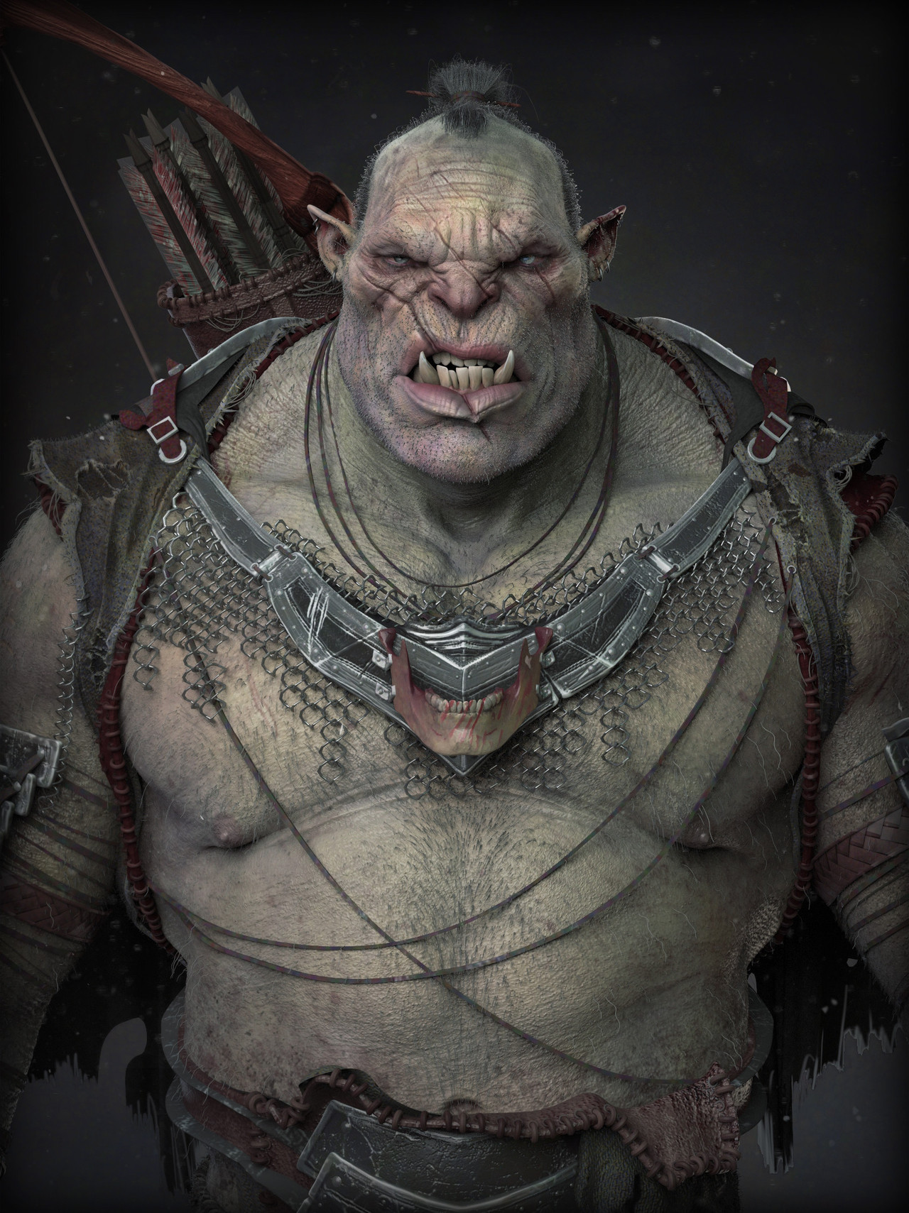 quarkmaster:    Orc hunter and his hawk    John Newell    This is your husbando now.