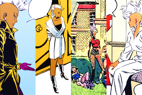 questionabletastetheatre:lycheelovescomics:Punk Storm’s outfits appreciation post. (x)formative