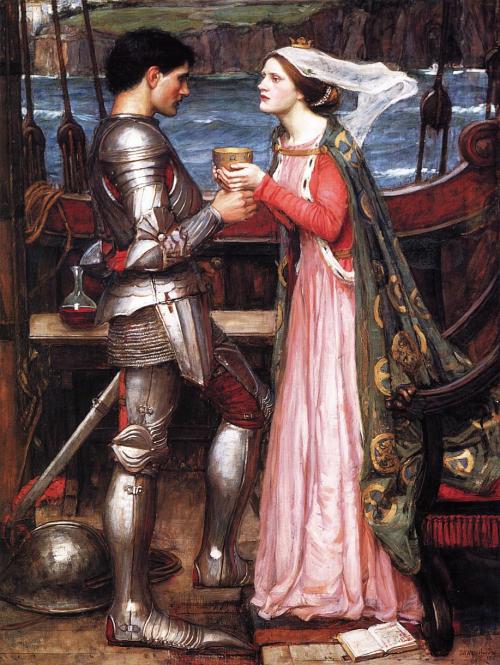 artist-waterhouse: Tristram and Isolde, 1916, John William Waterhouse