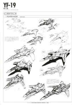 rocketumbl: YF-19  Concept Art Macross Plus 