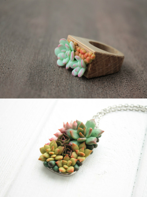 sosuperawesome:  Succulent Hair Accessories, Jewelry, Jewelry Boxes and Decor from the EtenIren Etsy shop  Browse more curated succulents  So Super Awesome is also on Facebook, Instagram and Pinterest 