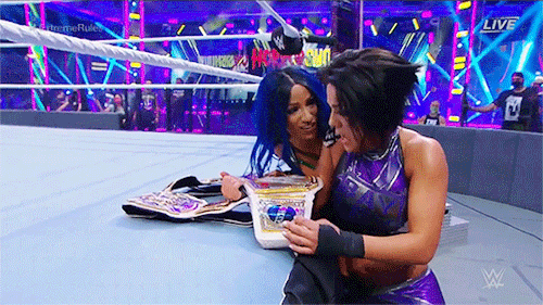mith-gifs-wrestling:The way Bayley’s expression goes from exhausted and confused to relieved and the