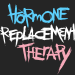 coralei:i really needed this to exist so i imagine the transgender mcr community could use it as well. happy pride month[ID: text in the style of the black parade album cover. it says “hormone replacement therapy” in the blue, white, and pink