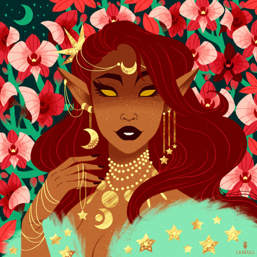 laskulls:2 oc + floral background commissions ✨