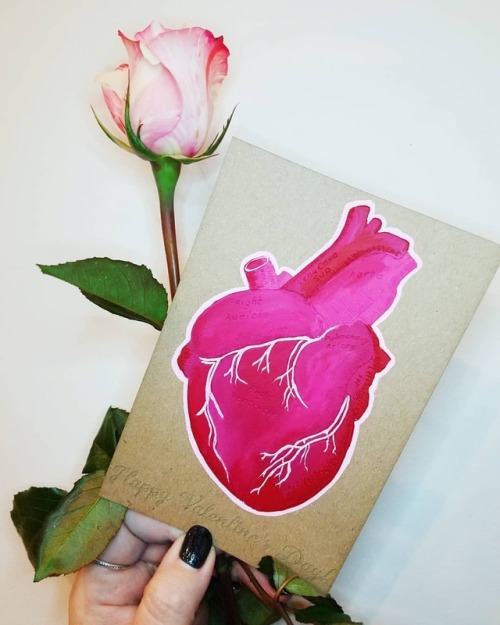 Happy Valentine’s Day! This is the postcard I sent to my $5 mail art #Patreon supporters. I la