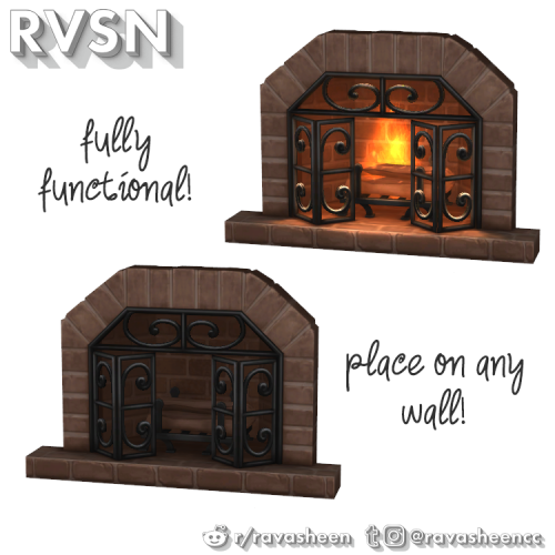 ravasheencc:Feel The Burn Fireplace InsertsThe Feel The Burn set comes with 7 different fireplace in