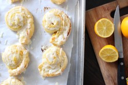 fullcravings:Sweet Puff Pastry Lemon Rolls