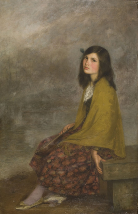 hajandrade: carminagf: Portrait of a Girl. c1910. Joan Brull Joan Brull i Vinyoles (Catalan, 18