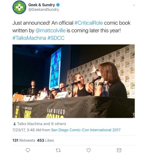 tabletop-rpgs: Critical Role Comic Book Announced as SDCC! It takes place pre-stream and pre-game, s
