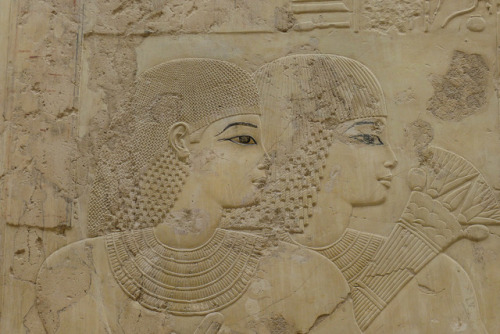 Ramose, Governor of Thebes and Vizier under both Amenhotep III and Akhenaten and his wife Meryet-pta