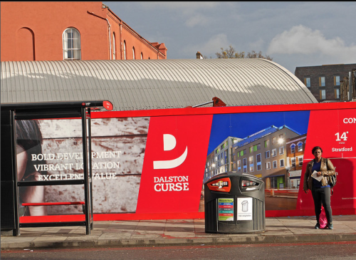 developmentaesthetics: Dalston Curve, E8.DALSTON CURSE.Someone got handy with the masking tape. It w