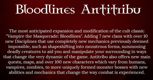 zigenator:  tehnazzy:VTMB: bloodlines antitribu mod is out today ya all!cant wait