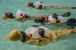 thesoulfunkybrother:  -  School students learn to swim in their burkinis.  Zanzibar, Tanzania 17′ Ph.  Anna Boyiasiz 