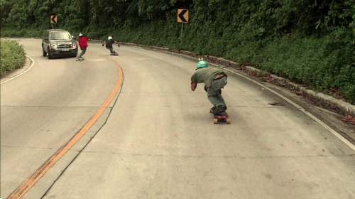 goschkate:  this-boarders-life:  longboardeveryday:  Longboard downhill is serious business. Fun as 