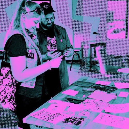 Thanks @thebinderymke and @quinnblackshere for hosting the zine swap this past Friday! It was great 