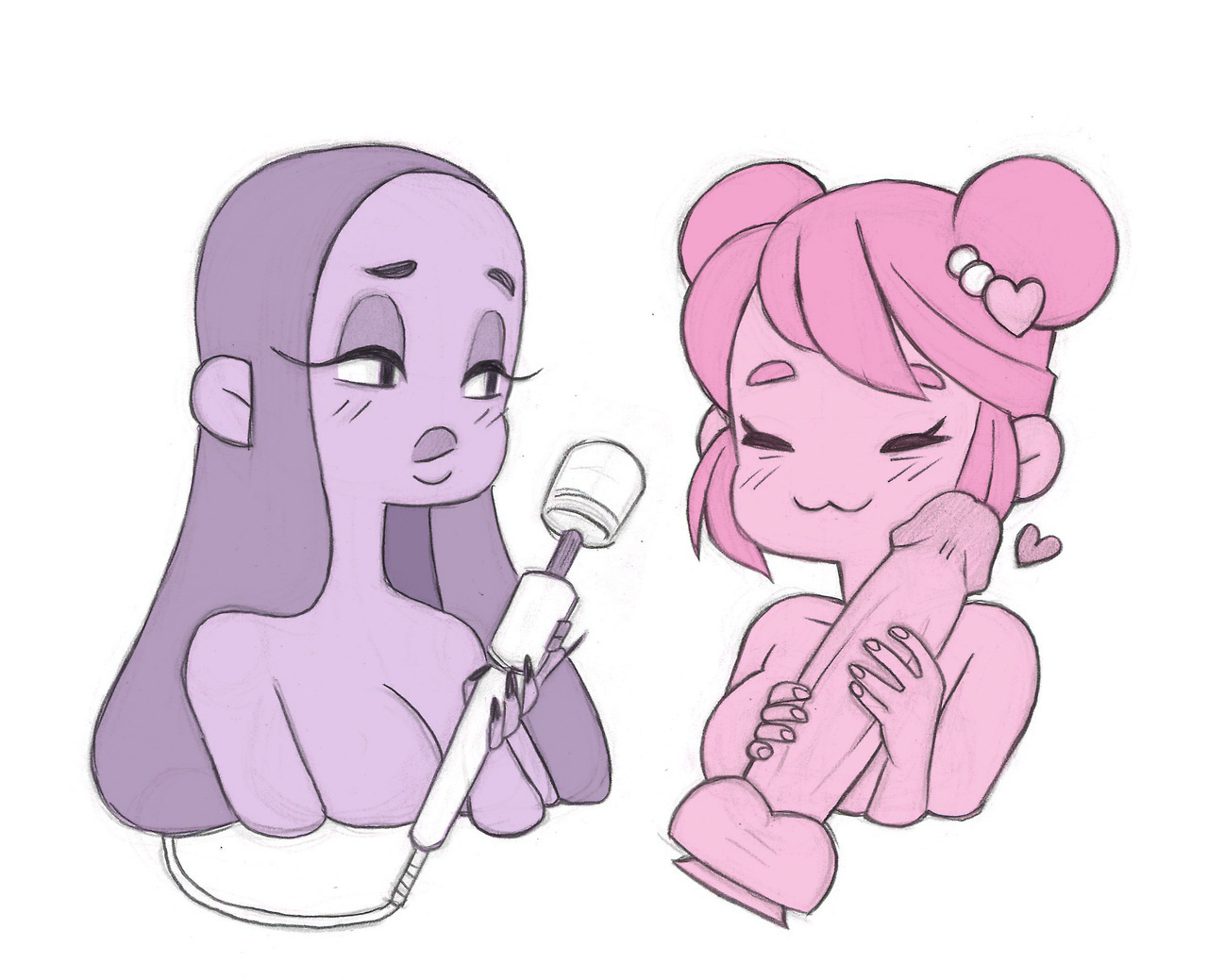 neulinu-nsfw:  Cambrie and Sable drawings from anon requests. &lt;3Thank you