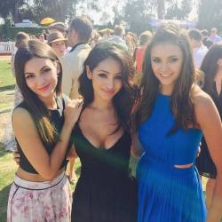 frikadelliemad:  Victoria Justice, Nina Dobrev, Melanie Iglesias || Awesome Threesome 