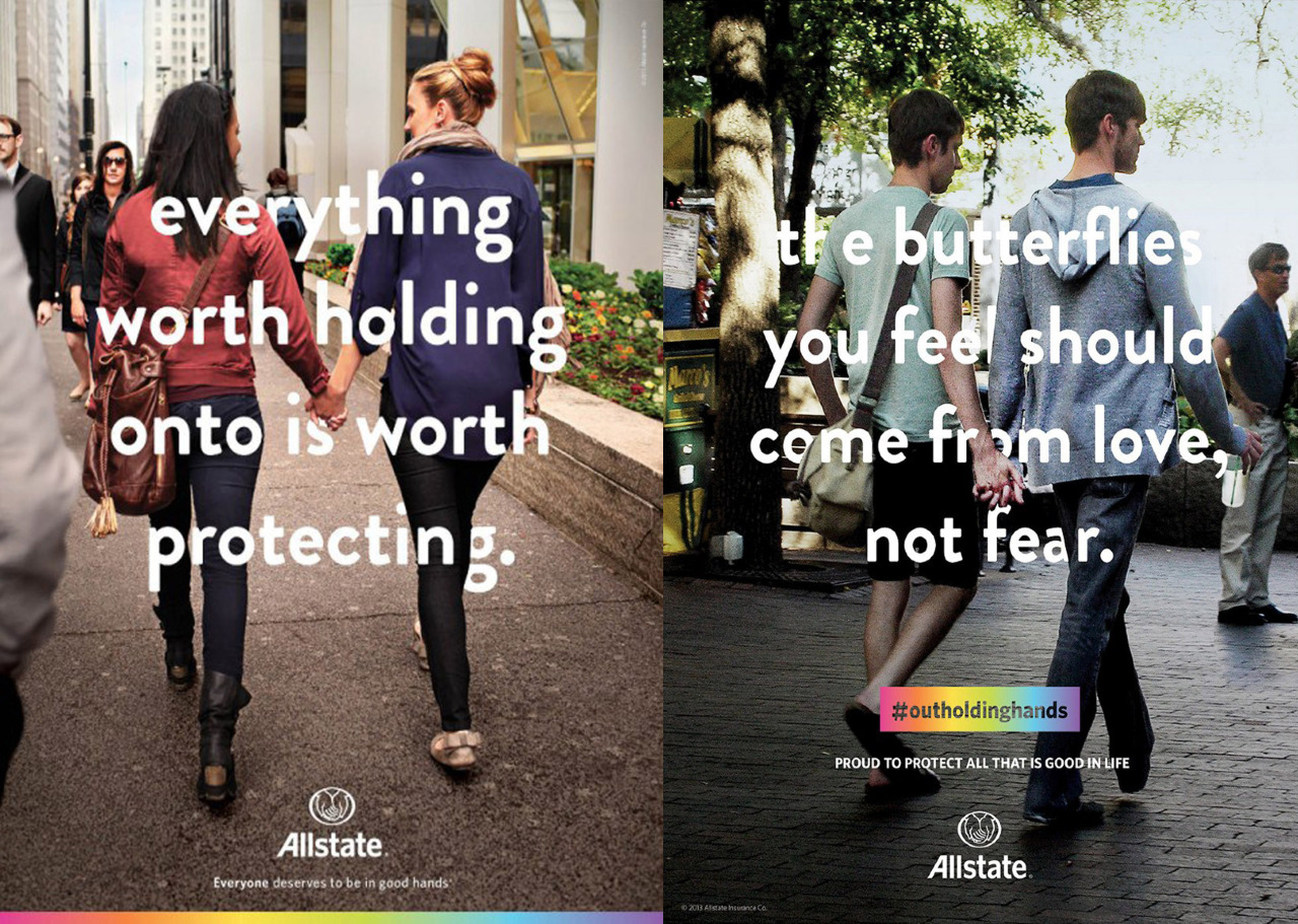 glsen:  These dreamy ads by Allstate have begun popping up in newspapers and on bus