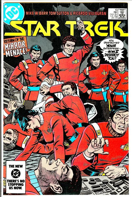 thehauntedrocket:  Vintage Comic - Star Trek #010  Pencils: Tom Sutton Inks: Ricardo Villagran Colors: Anthony Tollin DC (Jan1985)