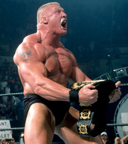 fishbulbsuplex:  WWE Champion Brock Lesnar