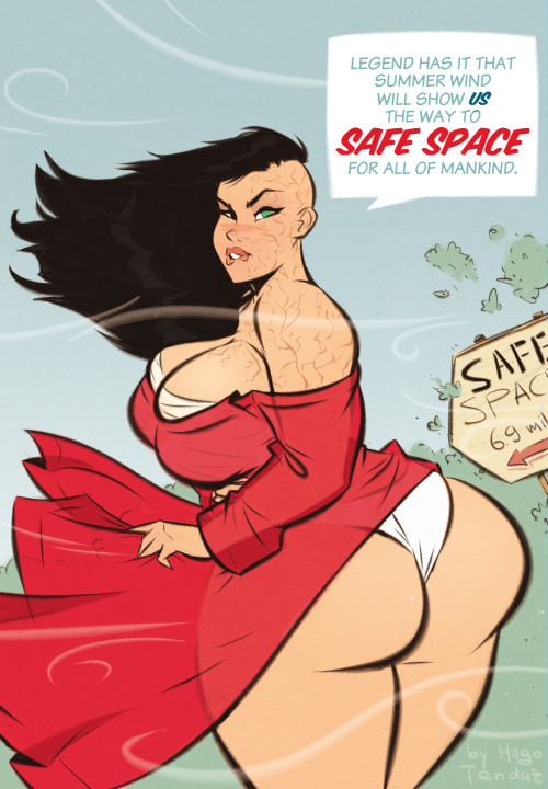   Yana - Safe Space - Cartoon PinUp Sketch Commission  Finally, a safe space for