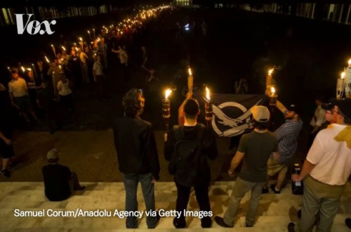 On Friday night, a group of about 100 white supremacists, white nationalists, and neo-Nazis marched 