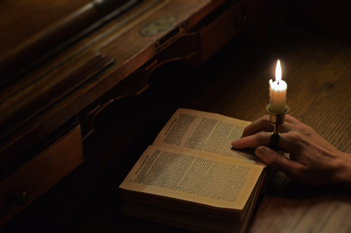 When the house is quiet and everything is still, sometimes I read by Candlelight…