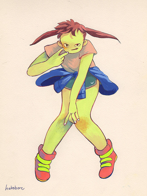 hakobore:  hakobore:Semi-Custom Girl Commission!I’m opening 5 slots for original gouache on paper paintings!This is how it works…1.Choose up to 2 key colours or features you want the girl to have.(e.g. pastels, pink hair, short yellow skirt, bralette,