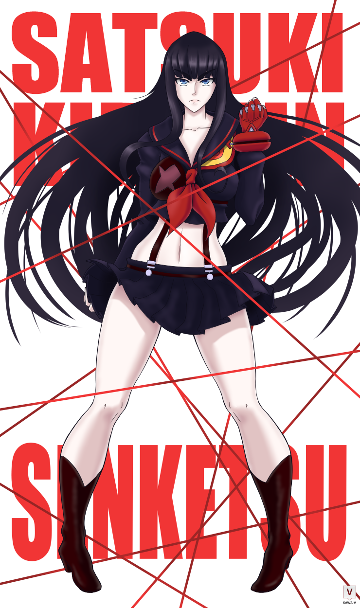 fandoms-females:  satsuki_and_senketsu_by_kawa_v ( AF #11 - Blood Thread )  &lt;3
