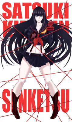Fandoms-Females:  Satsuki_And_Senketsu_By_Kawa_V ( Af #11 - Blood Thread )  &Amp;Lt;3