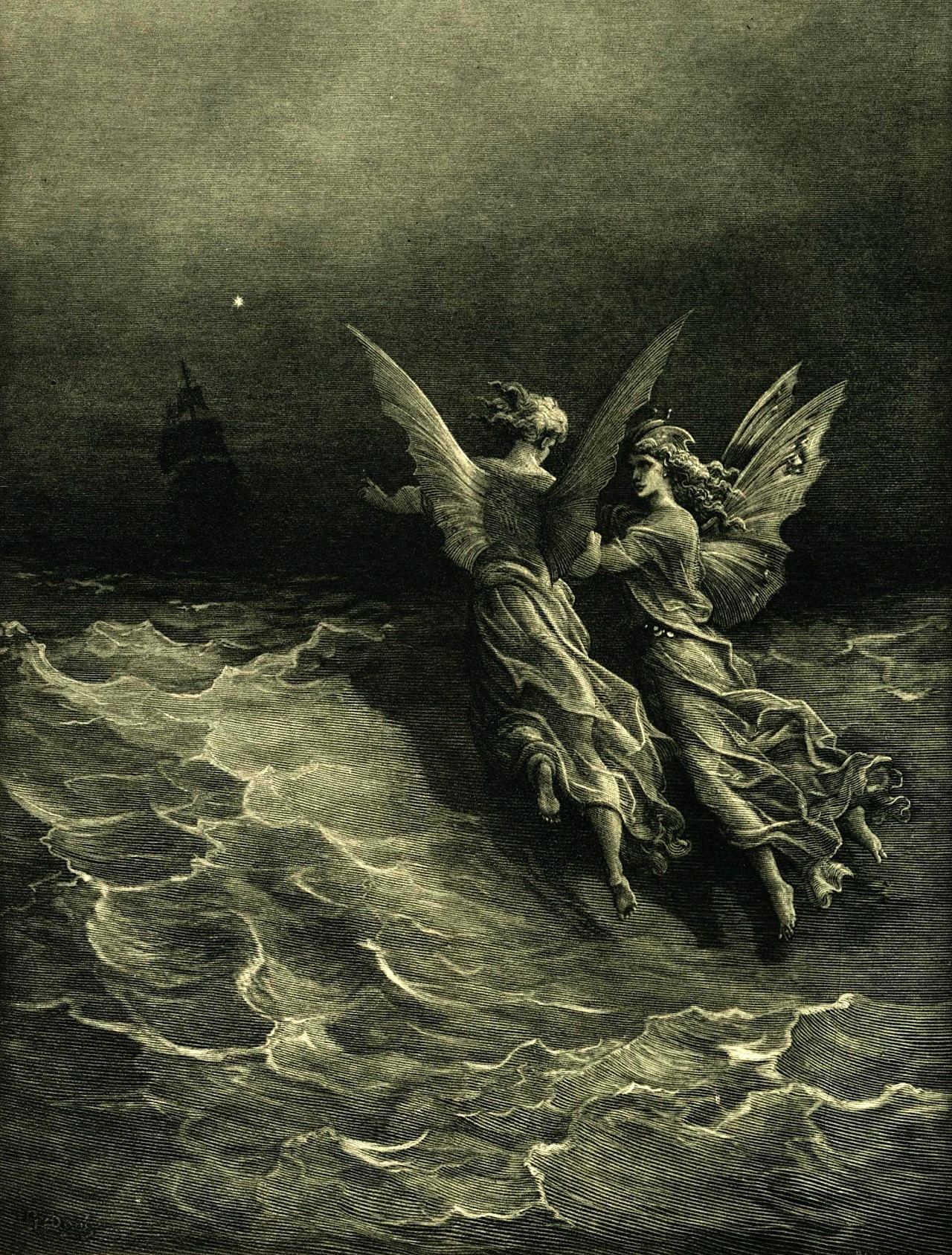 magictransistor:  Gustave Doré, The Rime of the Ancient Mariner, 1876. 