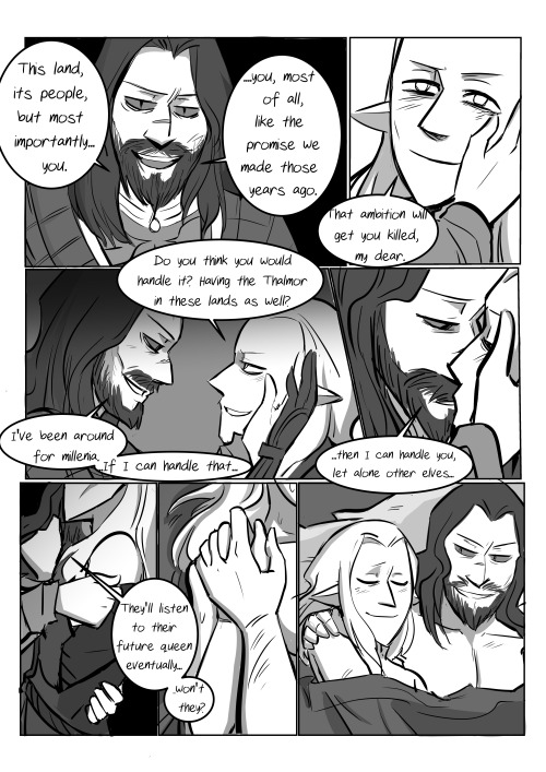 Comic Commission for @x-01-king of his OC Ralfsgar and Elenwen from SkyrimThanks again for commissio