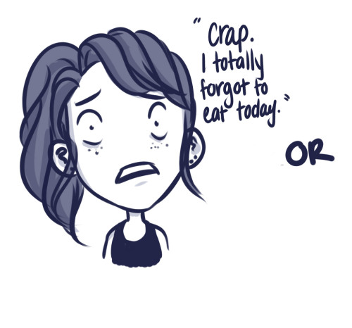 lotrlockedwhovian: artbymoga: I have this weird thing where I don’t feel hungry until I am abs