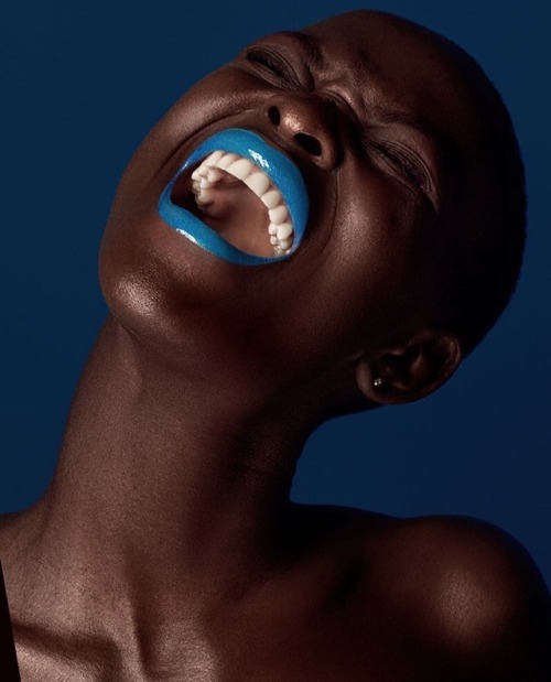 Haddy Ndure by Mike Ruiz for Glassbook Magazine, makeup by Joanne Gair