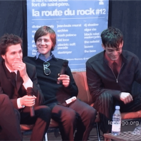 Interpol At La Route Du Rock, 2002, During A Press Conference.