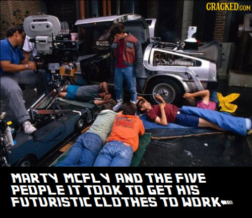 cracked:  “What is this, The Michael J. Fox Show?” — an onlooker/accidental prophet 25 Behind the Scenes Movie Photos You Can’t Un-See