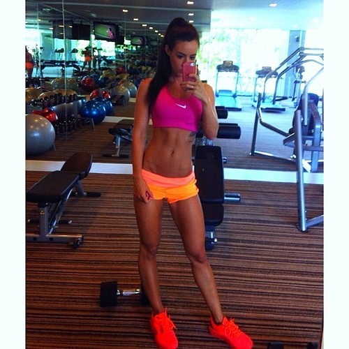 sweet selfie in the gym take this teenage girl who have adorable young fit body natural