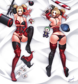 fandoms-females:  CBV #5 - Deviant ! ( harley_quinn_dakimakura_by_karosu_maker )   rev up that harley~ ;9