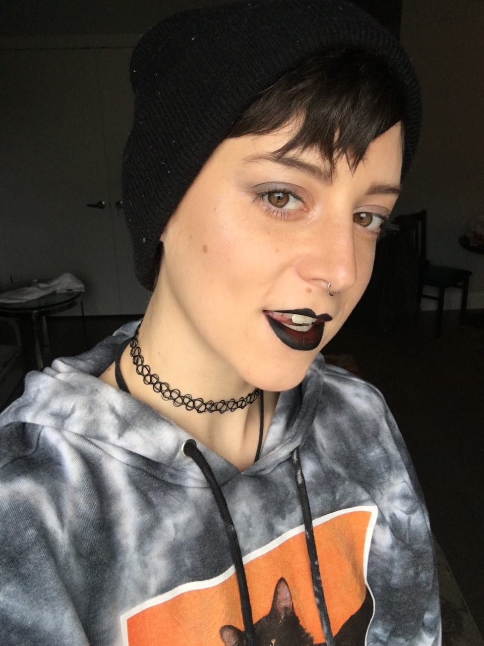 camdamage: camdamage:  ya local goth boi in the house.  Y'all see this look today