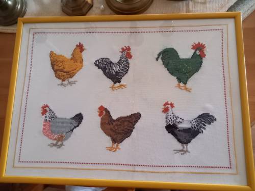 crossstitchworld: Follow-up: Finally framed and ready! Started in 1989 by mom, finished in 2021 by m