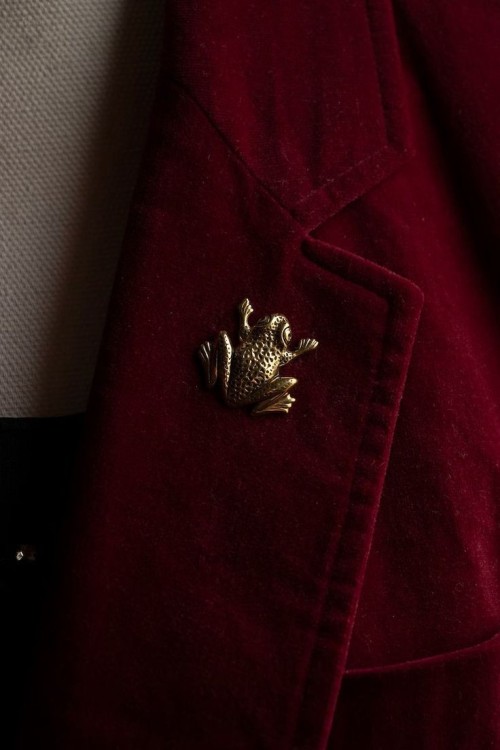 This Froggy Brooch, Along With The Color Of The Jacket, Makes Me Think About Wilhelm Wearing Different