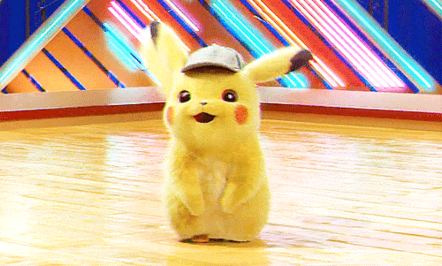 captainpoe: Detective Pikachu dancing!  pika ，pikapi，pikachu，pikapika！！！