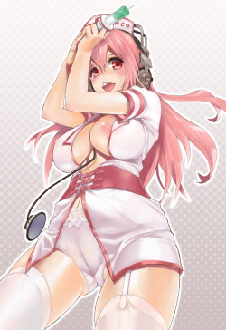 (via #r_18 super sonico (nitroplus) drawn